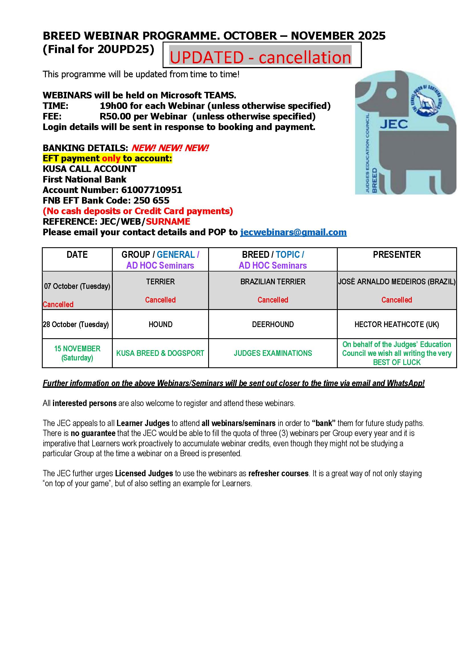 2025 JEC WEBINAR PROGRAMME   OCTOBER   NOVEMBER 2025 Final 2025