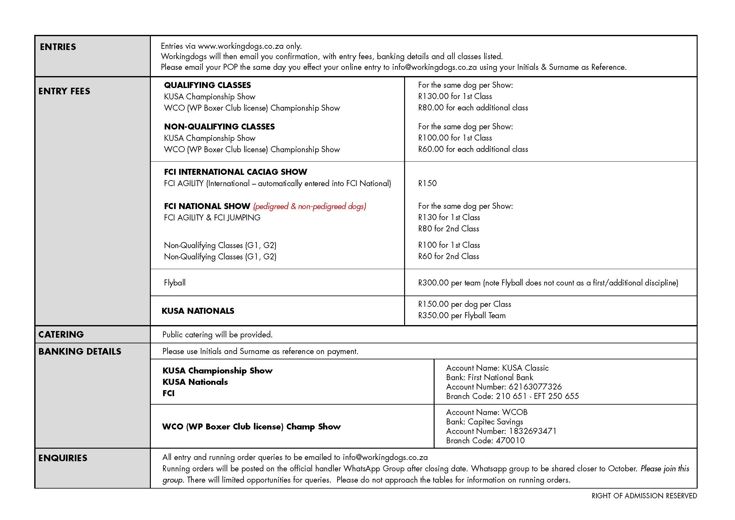 KUSA CLASSIC 2025 SCHEDULE 0210 Page 2